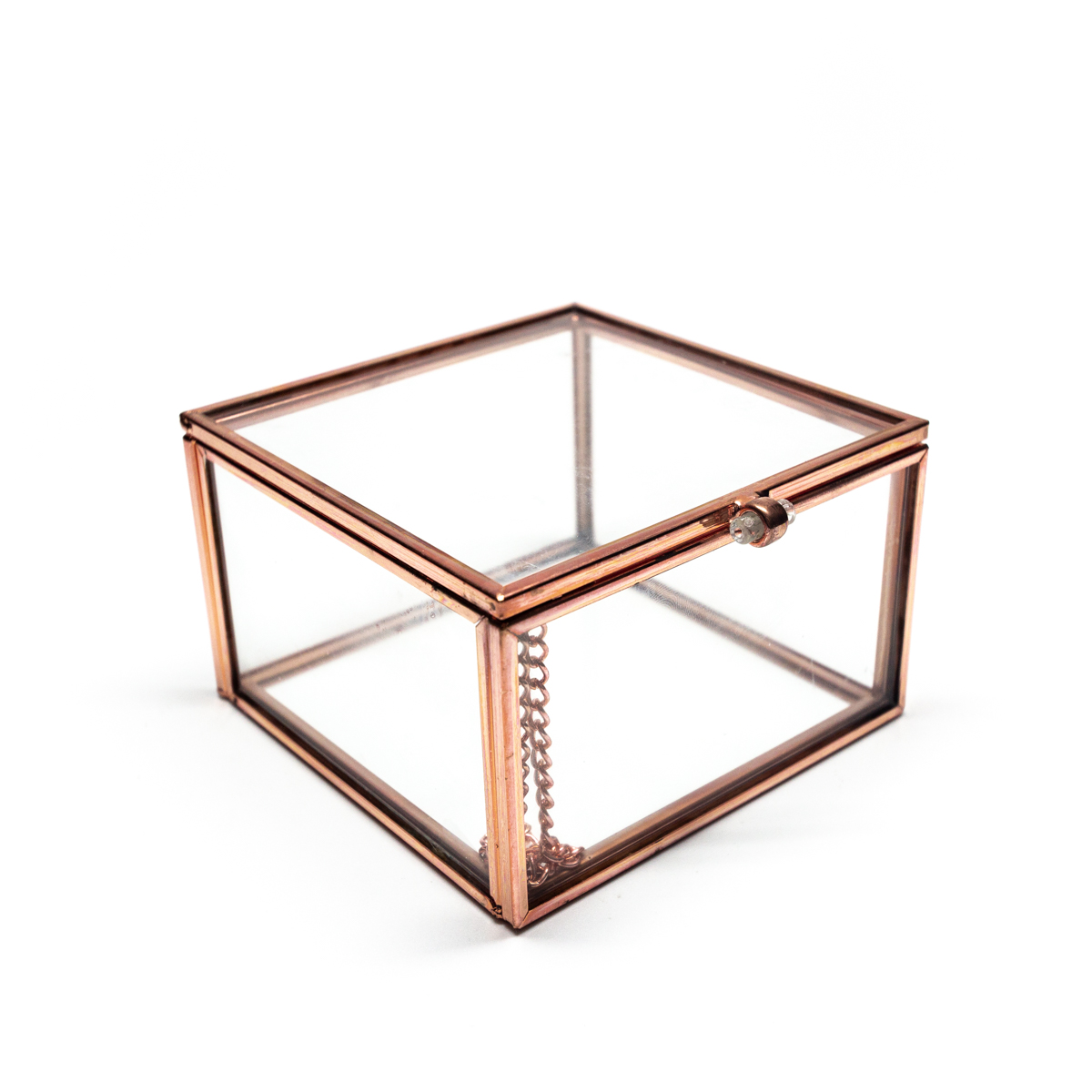 Rose Gold Vintage Decorative Glass Box